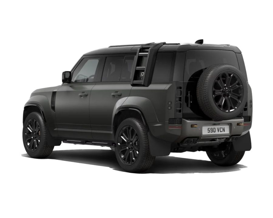 Faroe Greed Matte Land Rover Defender Octa with deployable ladder